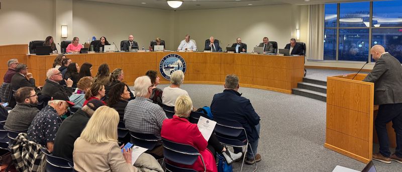 Port Huron resident and city council member Jeff Pemberton addresses the St. Clair County Board of Commissioners during a meeting on March 5, 2026, at the St. Clair County Administrative Office Building in Port Huron.
