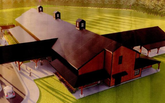 A rendering of the proposed Starr Hollow Event Center in Laketown Township.
