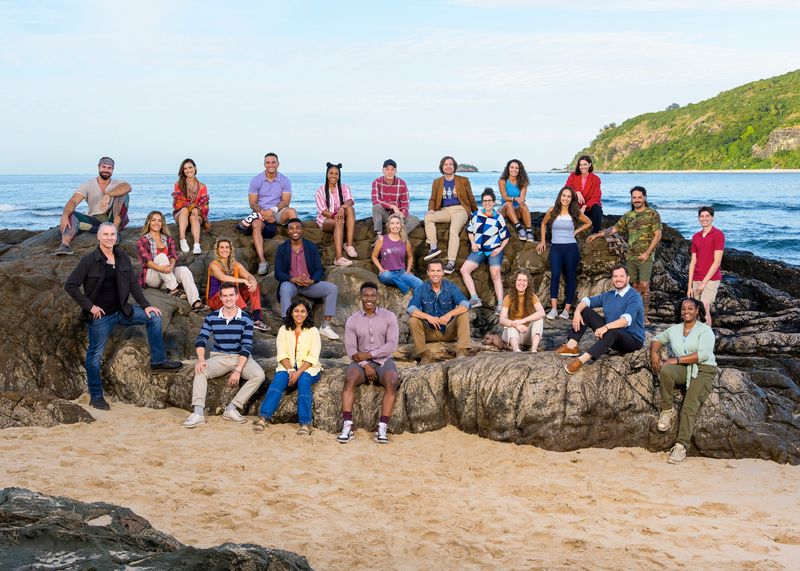 Pictured L to R TOP: Jonathan Young, Savannah Louie, Joe Hunter, Tiffany Ervin, Mike White, Christian Hubicki, Stephenie LaGrossa Kendrick, Genevieve Mushaluk, Pictured L to R BOTTOM: Benjamin "Coach" Wade, Dee Valladares, Jenna Lewis-Dougherty, Aubry Bracco, Angelina Keeley, Ozzy Lusth, Rizo Velovic, Charlie Davis, Kamilla Karthigesu, Q Burdette, Colby Donaldson, Emily Flippen, Rick Devens, Cirie Fields. Photo: Robert Voets/CBS ©2025 CBS Broadcasting, Inc. All Rights Reserved.