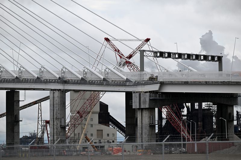 The end of the Gordie Howe International Bridge can be seen on the U.S. side in Detroit on March 11, 2026. Canadian and U.S. authorities are mum about how a Canadian man with multiple felony convictions on March 6 breached security and walked across the bridge.