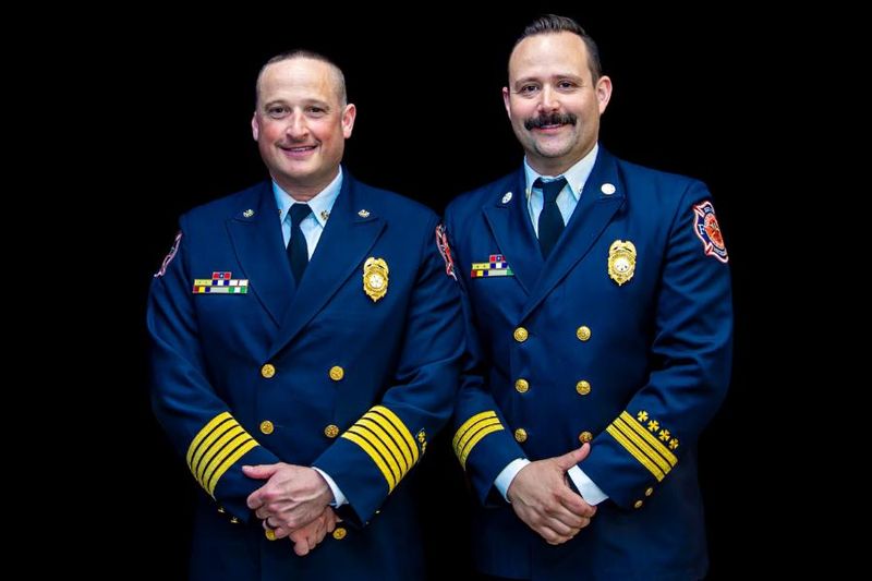 Northville Township Fire Chief Brent Siegel (left) will retire March 20 after 20 years with the department. Deputy Fire Chief Jesse Marcotte (right) has been selected to succeed him and will assume the role March 21, according to the township.