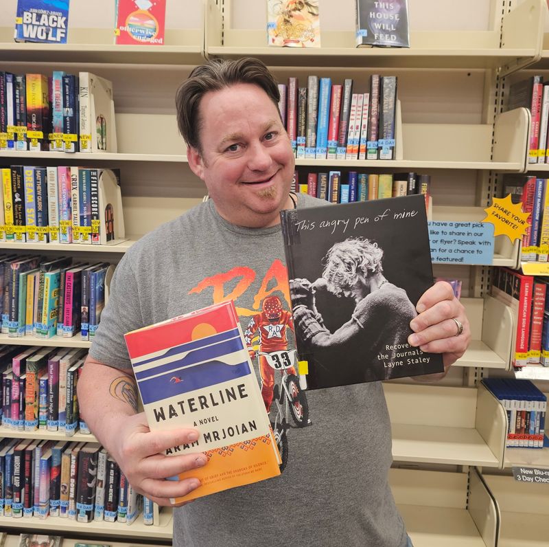 Andrew Calvetti, a librarian at Salem-South Lyon District Library, recommends the novel "Waterline" and the non-fiction "This angry pen of mine: Recovering the Journals of Layne Staley" as good reads.
