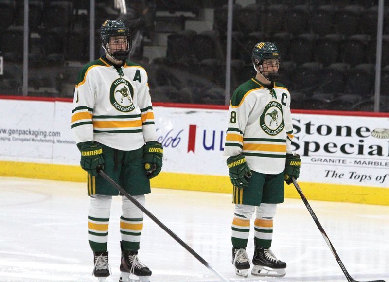 Howell's Luke Storm (left) and Chad Pietila have been named to the all-state hockey Dream Team.