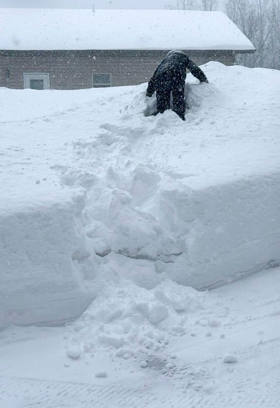 Kendra Berg of Gwinn, Mich., sent in these photos showing the snowfall in the UP, Monday, March 16, 2026.