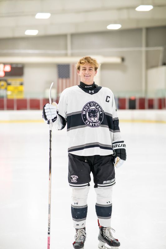West Ottawa's Krue Anderson is the Holland Sentinel Hockey Player of the Year.