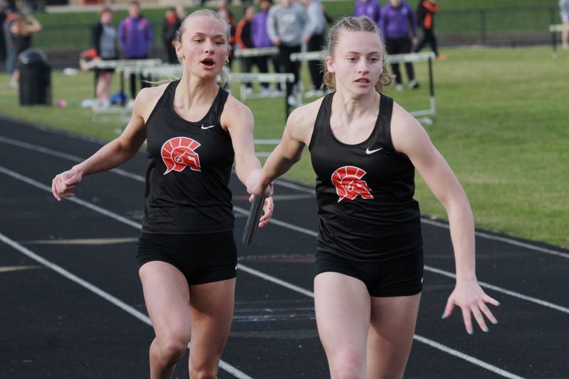 Sturgis' Kinder Smith and Madelyn Oswald are part of the country's fastest 400 relay team.