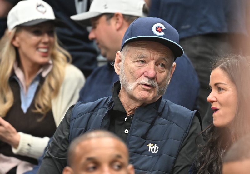 Actor Bill Murray in the stands, supporting his son, during the Michigan State-Connecticut game.