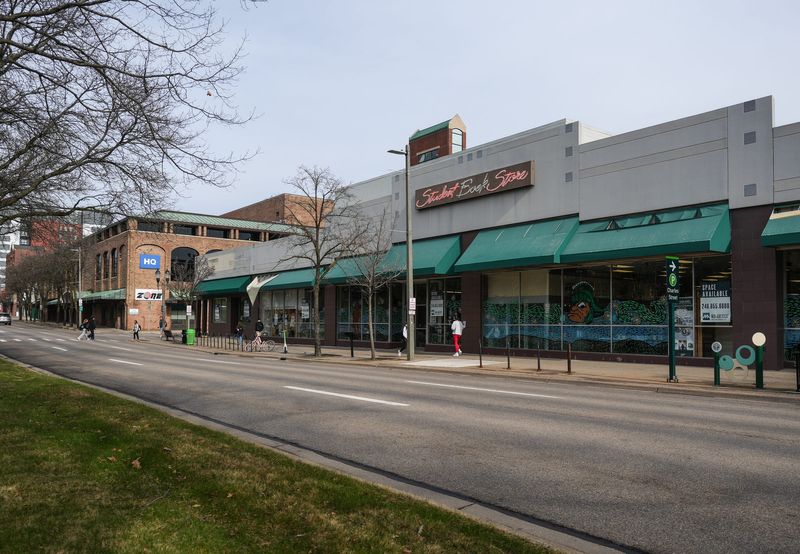 The long established Student Book Store on East Grand River Avenue in East Lansing, pictured Tuesday, March 31, 2026.