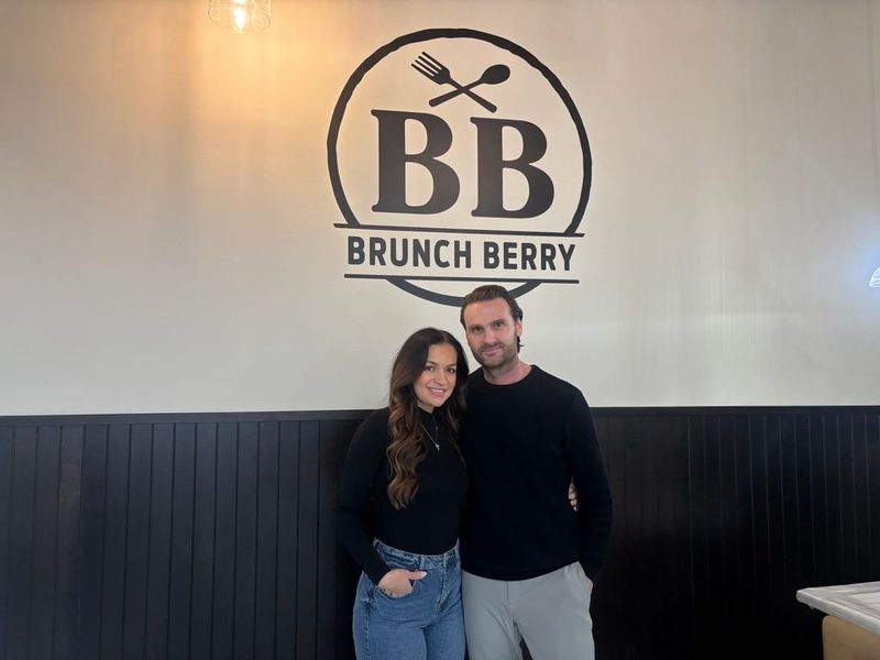 Husband-and-wife duo Mario and Katarina Berisaj pose inside their new restaurant, Brunch Berry, near Howell.