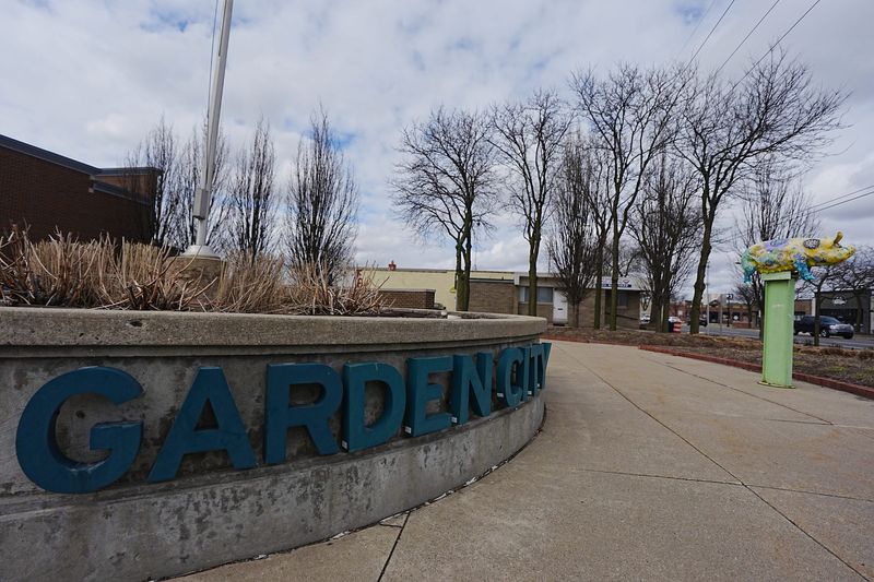 Garden City's downtown and business corridor at Ford and Middlebelt roads on Monday, March 23, 2026.