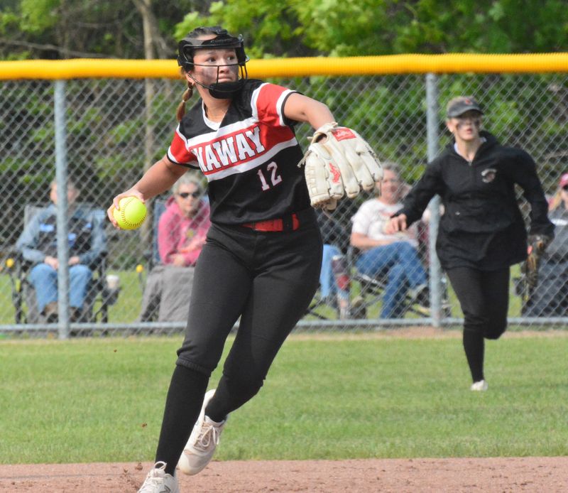 Delta College softball signee and senior Marley Szymoniak returns for the Onaway softball team, which won a district title and reached the regional final in 2025.