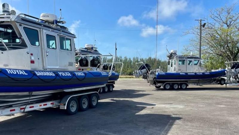 Boats pictured belonging to the Royal Bahamas Police Force.