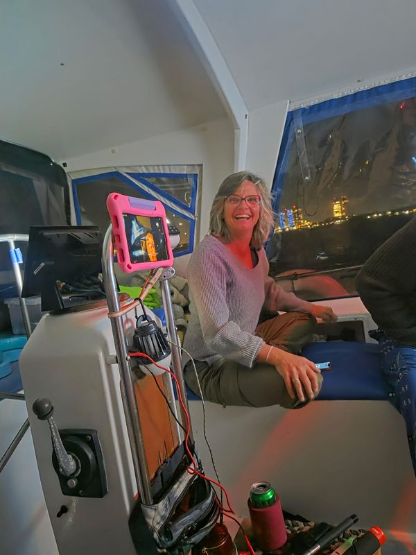 Lynette Hooker is pictured here in an undated photo on her sailboat.