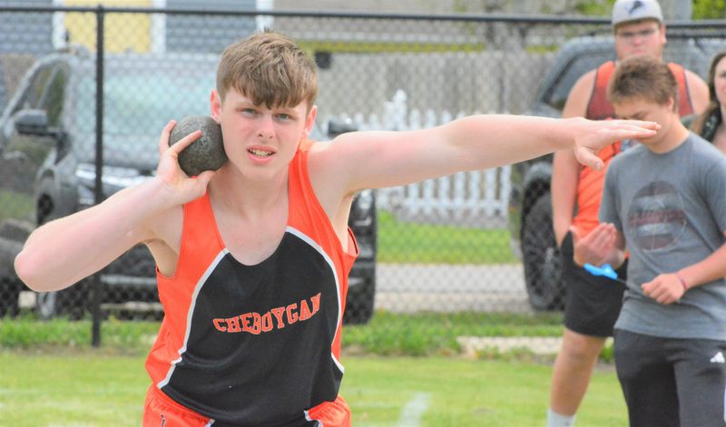 Cheboygan sophomore thrower Devin Fuller is one of the Cheboygan area's boys track and field athletes to watch during the 2026 season.