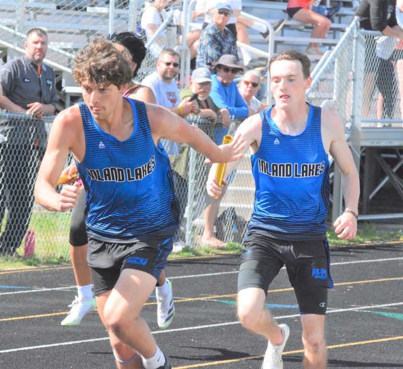 Senior Elijah Elliott (left) will be a big part of the Inland Lakes boys track and field team this spring.