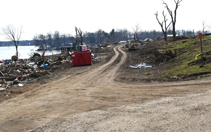 The 18 homes on the north end of Prairie Rose Lane were totally destroyed by the March 6 deadly EF-3 tornado. Some with small non-conforming lots face difficulty in rebuilding.