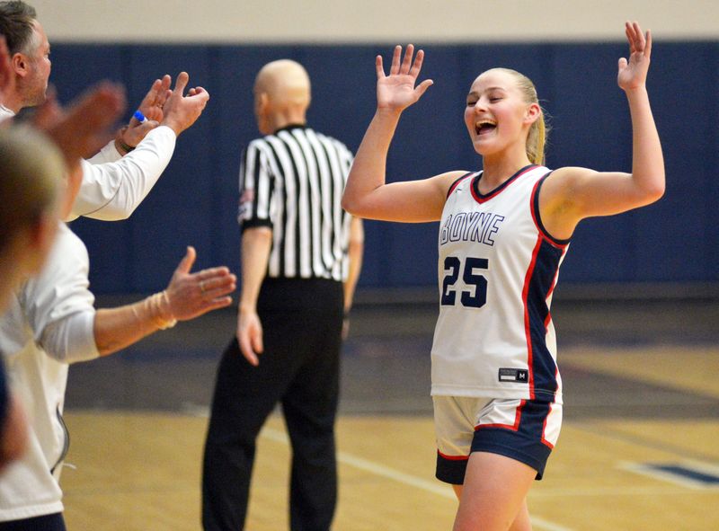 Boyne City's Addy Burns brought plenty to celebrate on the court this season and can now celebrate the News-Review Player of the Year honor for 2025-26.