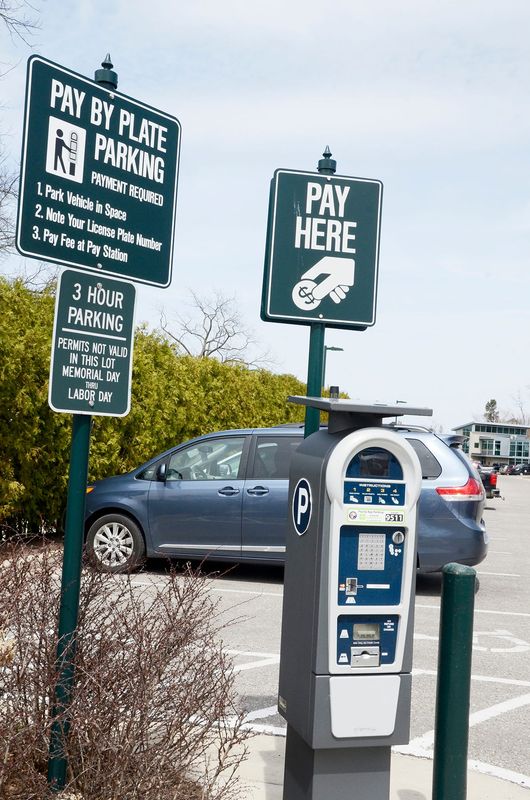 Downtown Petoskey offers meter parking on streets and in lots.