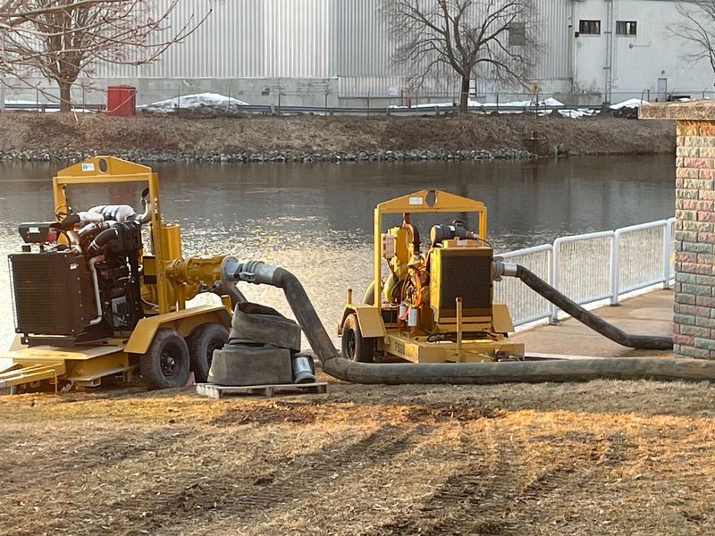 Crews have installed additional pumps at the Cheboygan Lock and Dam Complex to help move more water through and manage rising water levels. They also have ordered more pumps, the Michigan Department of Natural Resources said Saturday, April 11, 2026.