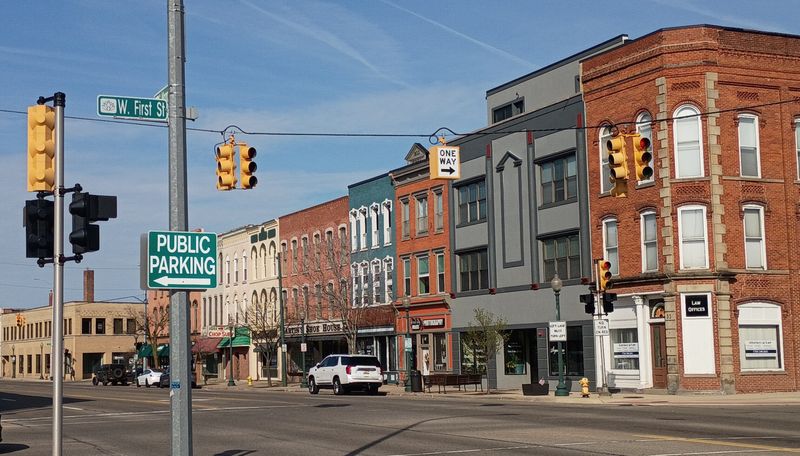 Downtown Monroe, Michigan.