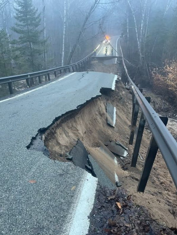 State officials on Monday said that a culvert under M-119 south of Division Road in Emmet County failed overnight.