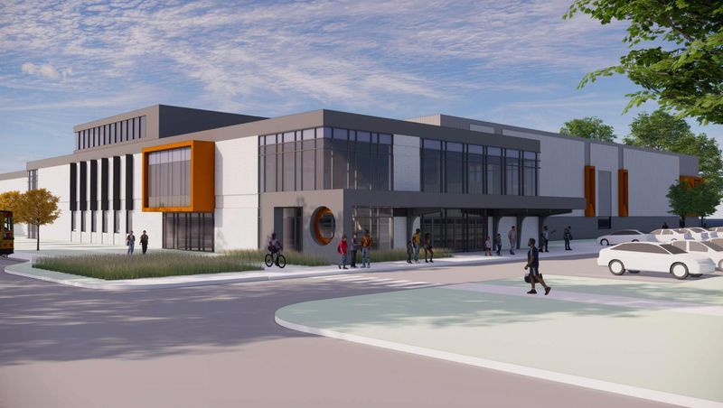 A rendering of the proposed Holland Recreation Center on Fairbanks Avenue.