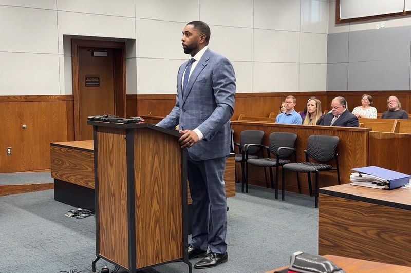 Former University of Michigan head football coach Sherrone Moore appears in Washtenaw County 14A-1 District Court for sentencing on Tuesday, April 14, 2026.