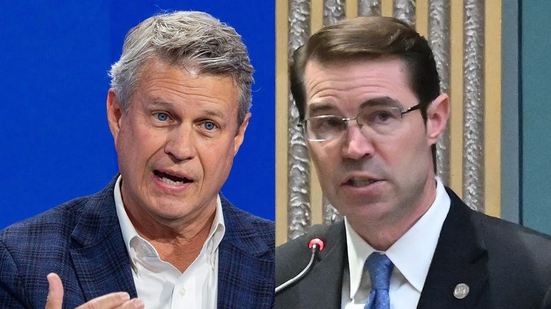 U.S. Rep. Bill Huizenga (left), R-Holland, faces a reelection challenge from state Sen. Sean McCann (right), D-Kalamazoo.