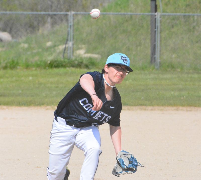 Mackinaw City senior ace Braylon Currie became the program's all-time winningest pitcher by capturing a victory in game two of a baseball doubleheader against Posen at Harbor Light on Wednesday, April 15.