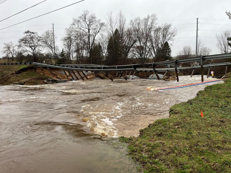 The Beitner Bridge collapsed on Wednesday, April 15, 2026.