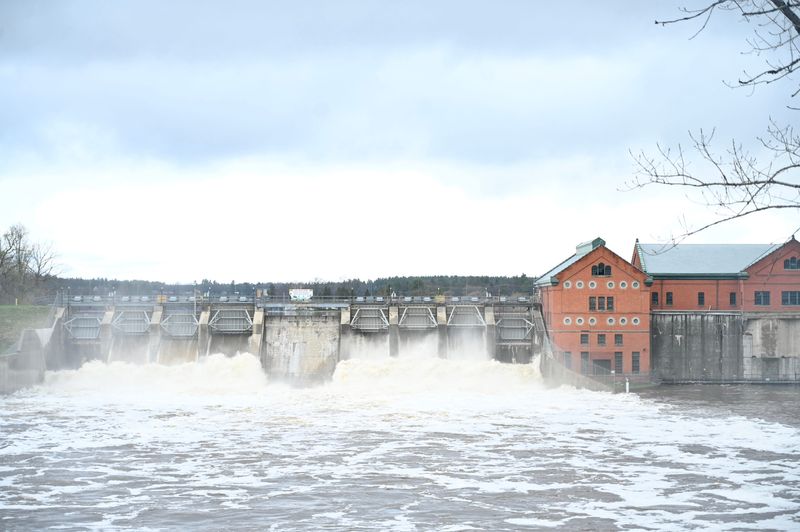 The Croton Dam in Croton, Mich. on Thursday, April 16, 2026.
