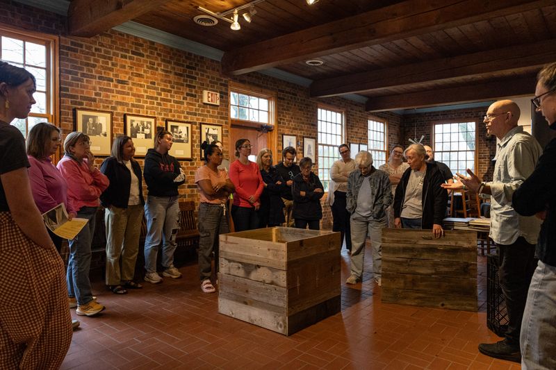 Ken Freestone explains how to compost properly at Windmill Island Gardens on Thursday, April 16.
