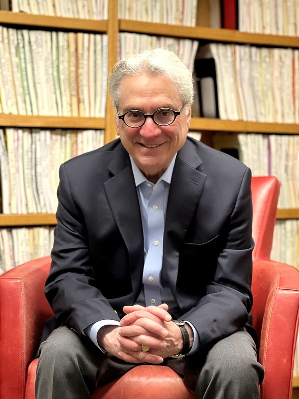 Jim Burnstein is the director of the University of Michigan’s acclaimed screenwriting program. He is pictured here in the Department of Film, Television and Media's huge library of screenplays, DVDs and more.