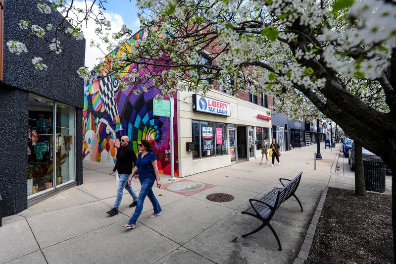 Scenes from downtown Ferndale along 9 Mile Rd. on Friday, April 17, 2026.