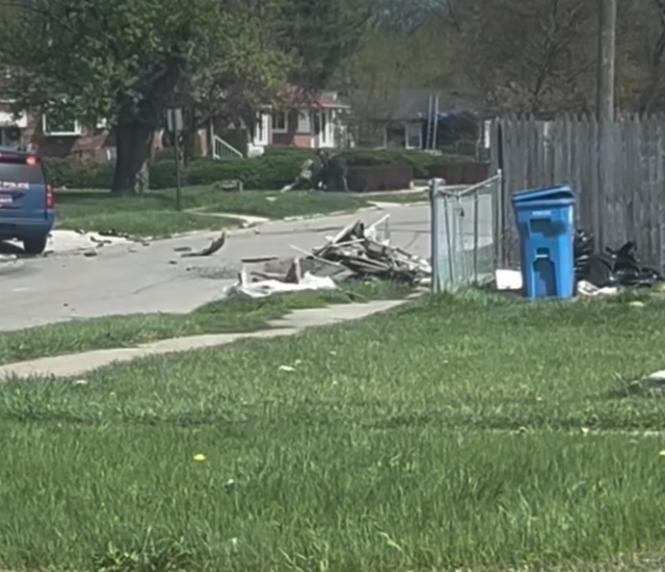 Screenshot of video where 19-year-old suspect is seen fleeing the Michigan State Police on Friday afternoon.