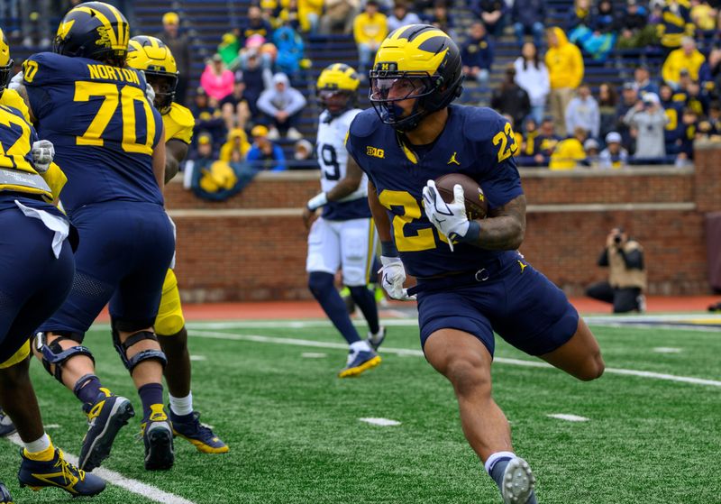 Jordan Marshall was Michigan's leading rusher in 2025 but he hasn't forgotten his Ohio hometown.