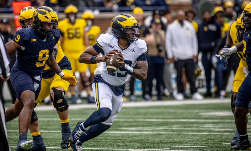 Bryce Underwood scrambles