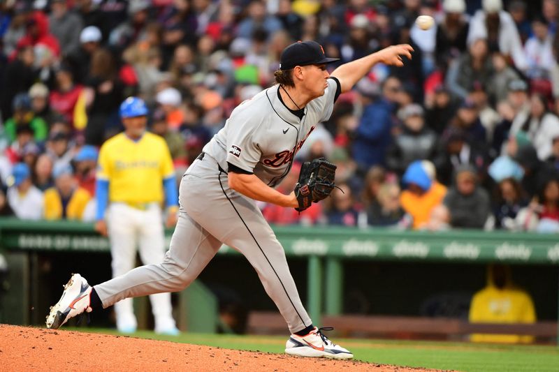 Tigers reliever Tyler Holton pitched two scoreless innings Saturday against the Boston Red Sox.