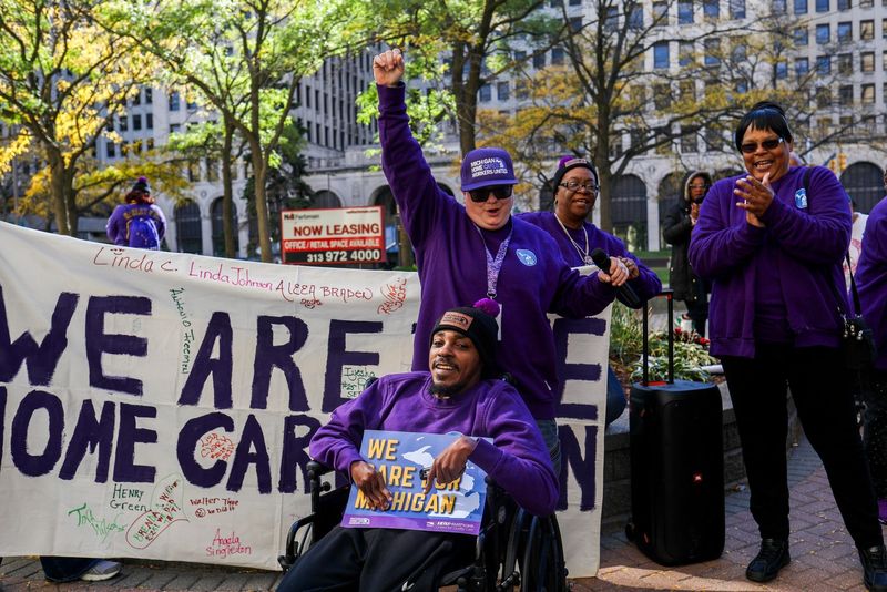SEIU home health workers rally for better wages