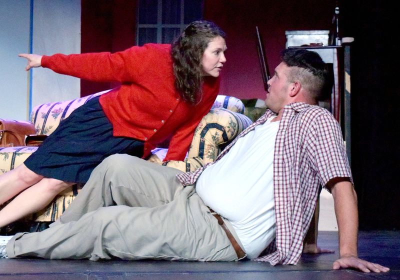 Meghan Barnes as Jen and Bradley Jayne as John in The Sauk’s production of "John & Jen."