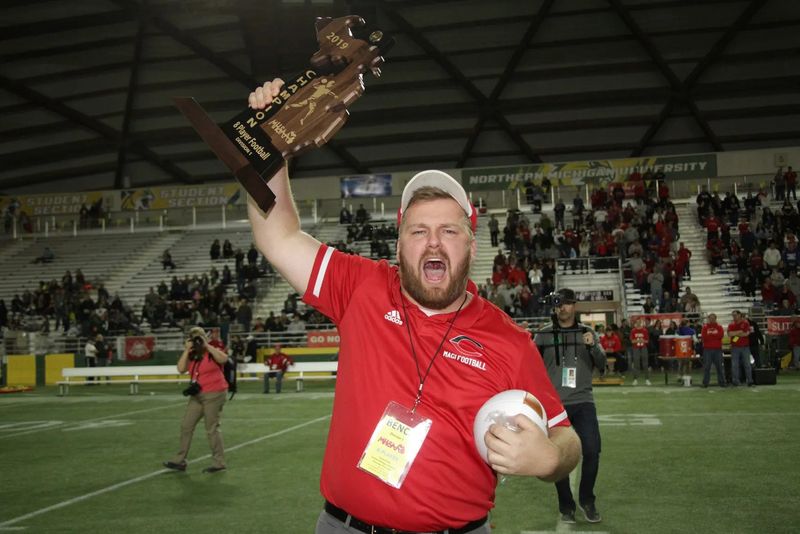 Robbie Hattan guided Colon to a state football title in 2019. Hattan is returning as the football coach and will be the school's new athletic director.
