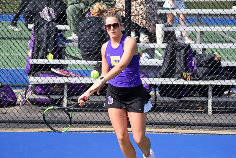 No. 2 singles player Adisyn Grimm is a four-year member of Fowlerville's state-bound tennis team.