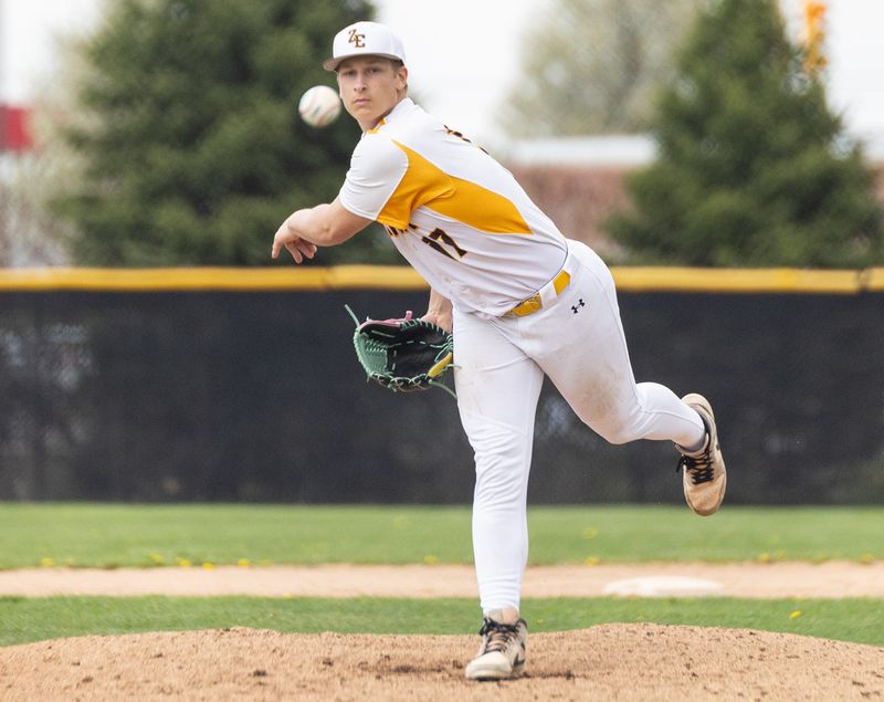 Zeeland East pitcher Ethan Campbell threw a no-hitter against Holland Christian on Tuesday, April 21, at Zeeland East.