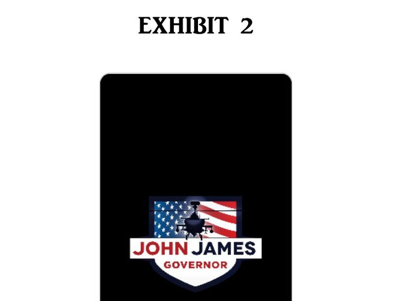 This logo is at the center of a lawsuit being filed Wednesday, April 22, 2026, by the Perry Johnson campaign against the John James campaign.