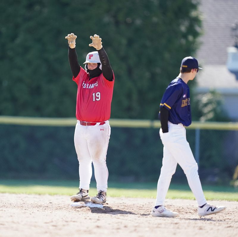 Port Huron's Joey Seppo arrives safely at second base during a game earlier this season.