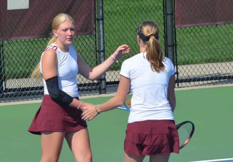 Holland Christian's Kassie Evenhouse and Stella Klooster reached the state quarterfinals at No. 1 doubles.