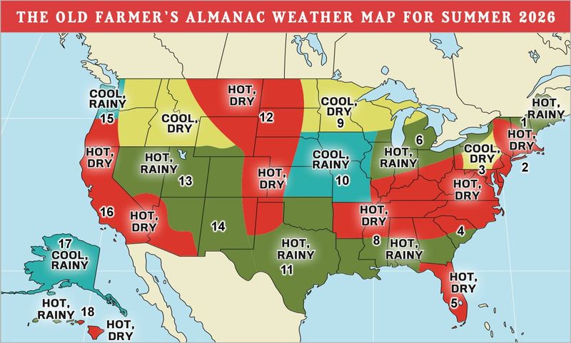 Summer forecast for the United States for 2026.