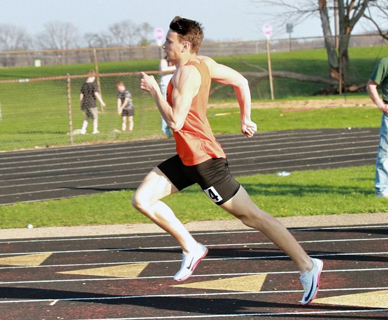 Caleb Hohn met the early state qualifying time in the 200 on Friday night.