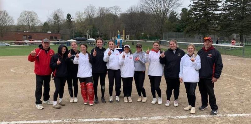 The Onaway softball team finished 3-1 overall and captured the Maris Strong tournament title at Central Lake on Saturday, April 25.
