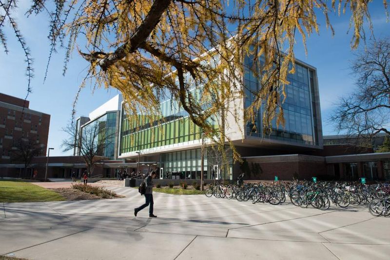 MSU's Wells Hall houses the university's departments of mathematics, English, and languages.